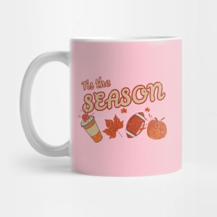 Tis the Season Autumn Gnomes Football Pumpkin 2023 Mug